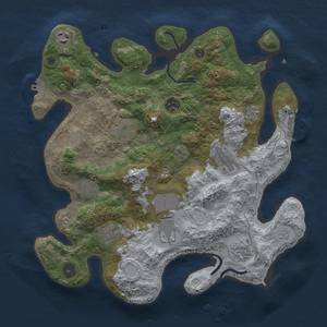 Thumbnail Rust Map: Procedural Map, Size: 3500, Seed: 408927704, 18 Monuments