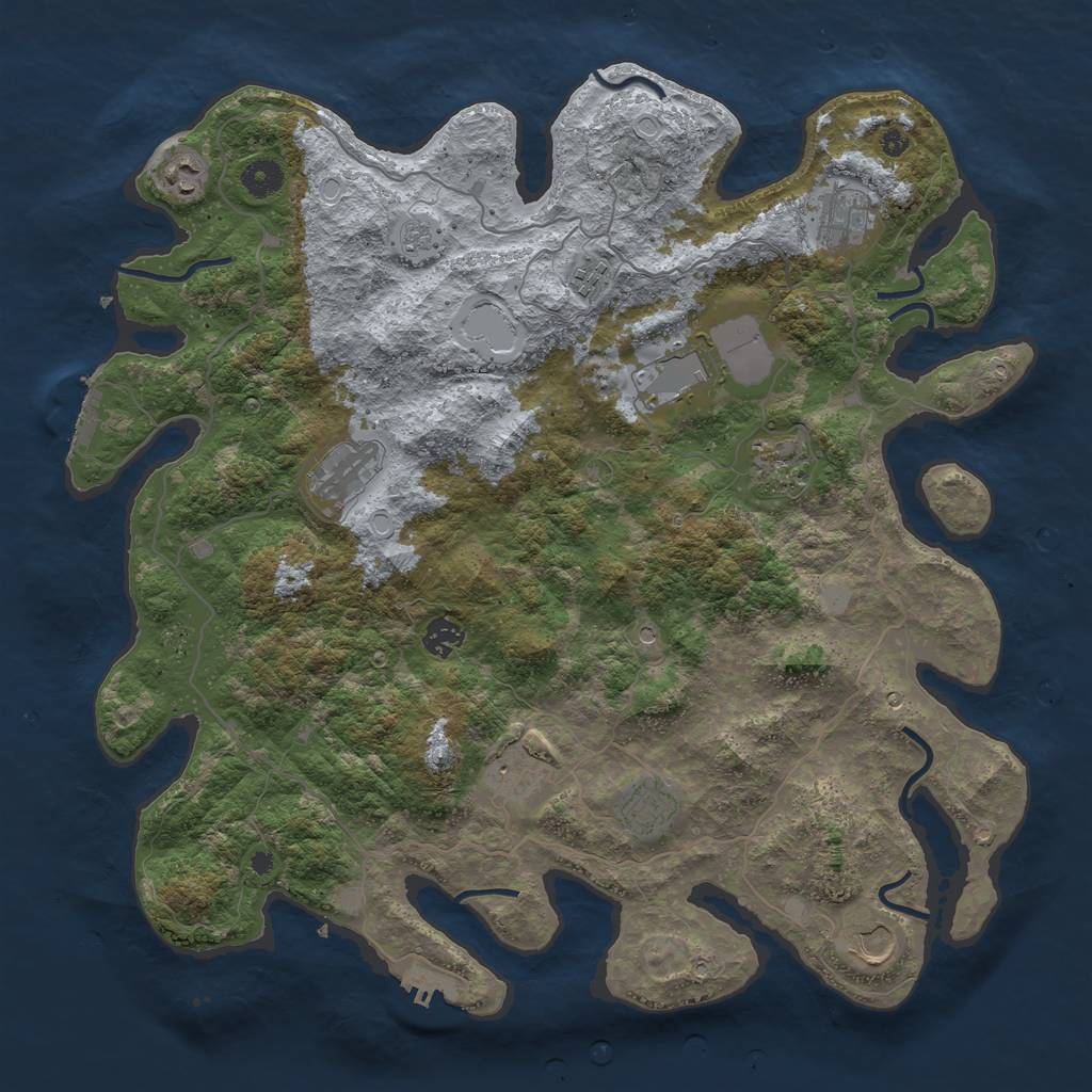 Rust Map: Procedural Map, Size: 4187, Seed: 28112022, 19 Monuments