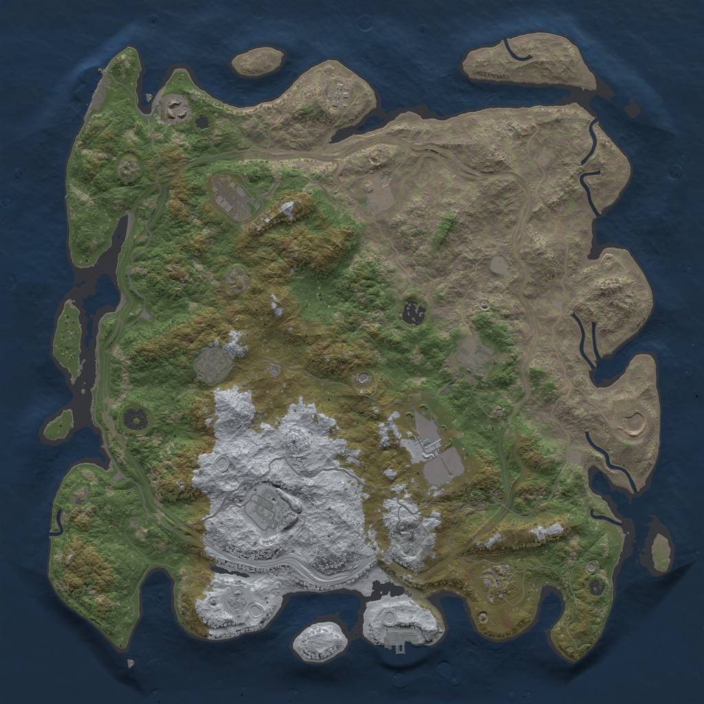 Rust Map: Procedural Map, Size: 4500, Seed: 13102022, 20 Monuments