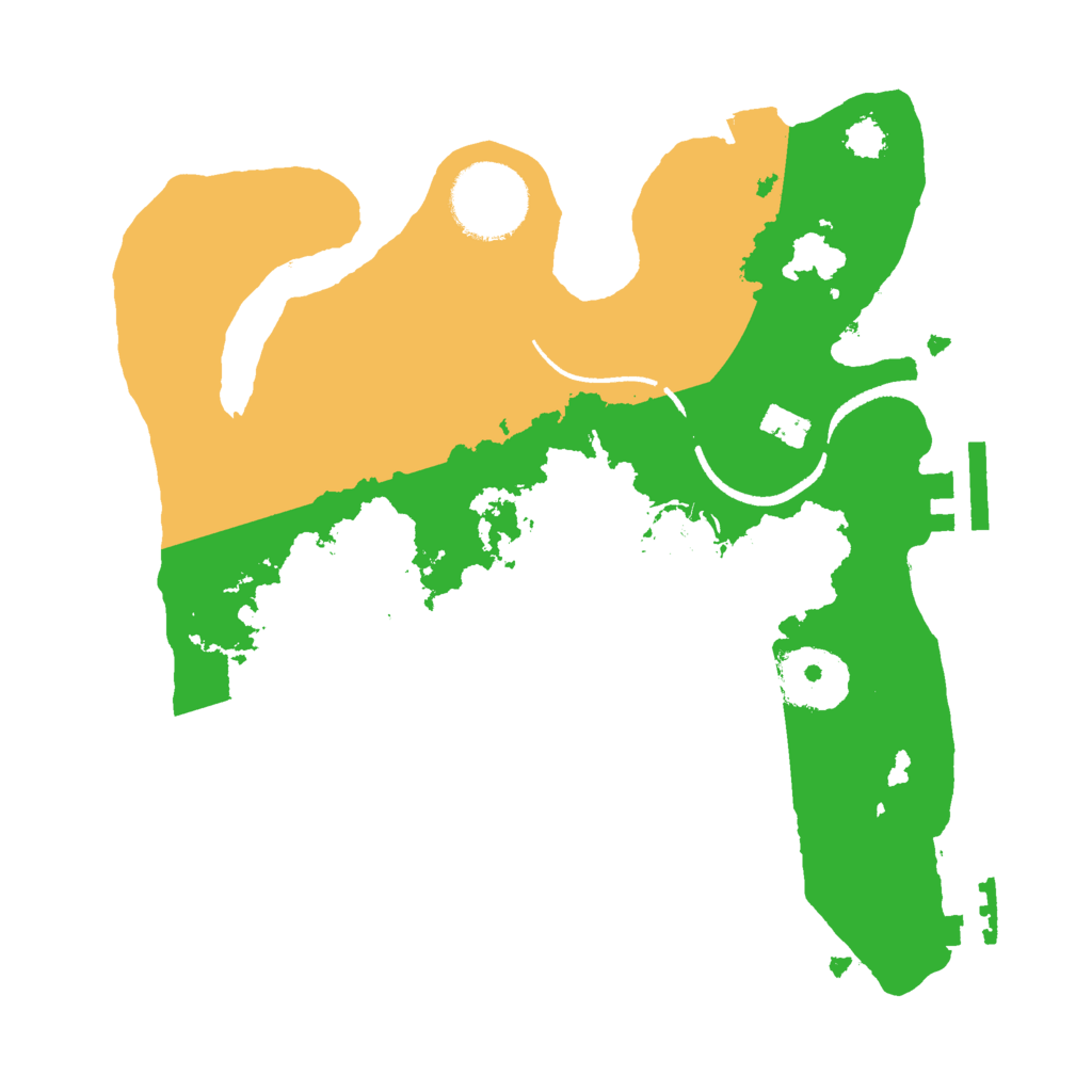Biome Rust Map: Procedural Map, Size: 2500, Seed: 1777777