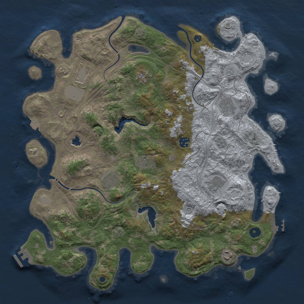 Rust Map: Procedural Map, Size: 4250, Seed: 358831181, 15 Monuments
