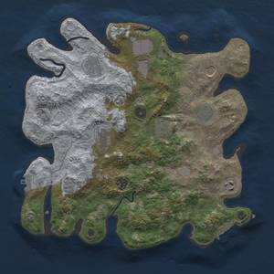 Thumbnail Rust Map: Procedural Map, Size: 3500, Seed: 72193457, 18 Monuments