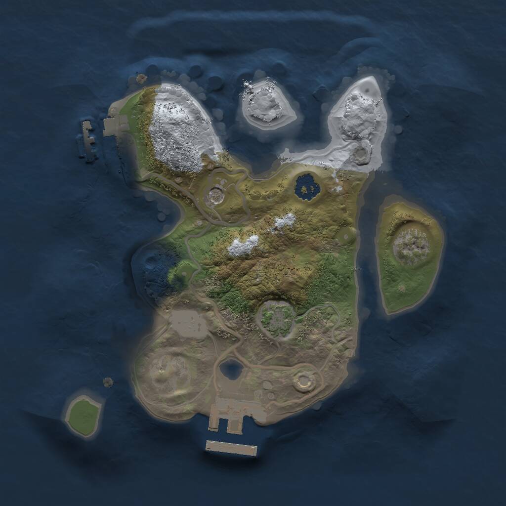 Rust Map: Procedural Map, Size: 2000, Seed: 468116964, 5 Monuments