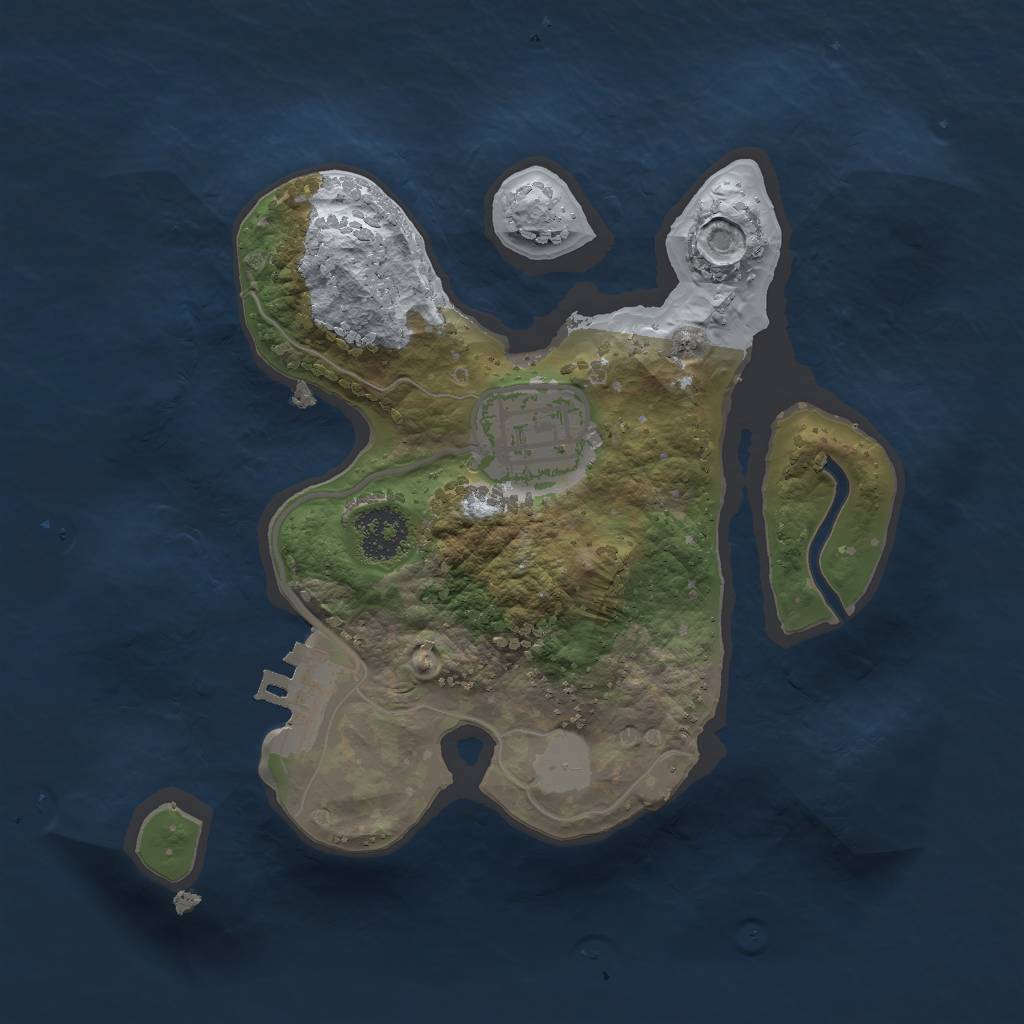 Rust Map: Procedural Map, Size: 2000, Seed: 468116964, 7 Monuments