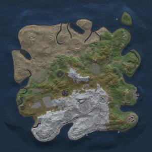 Thumbnail Rust Map: Procedural Map, Size: 3500, Seed: 17227724, 18 Monuments