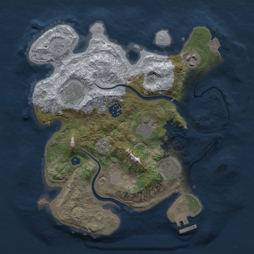 Rust Map: Procedural Map, Size: 2853, Seed: 2985, 11 Monuments