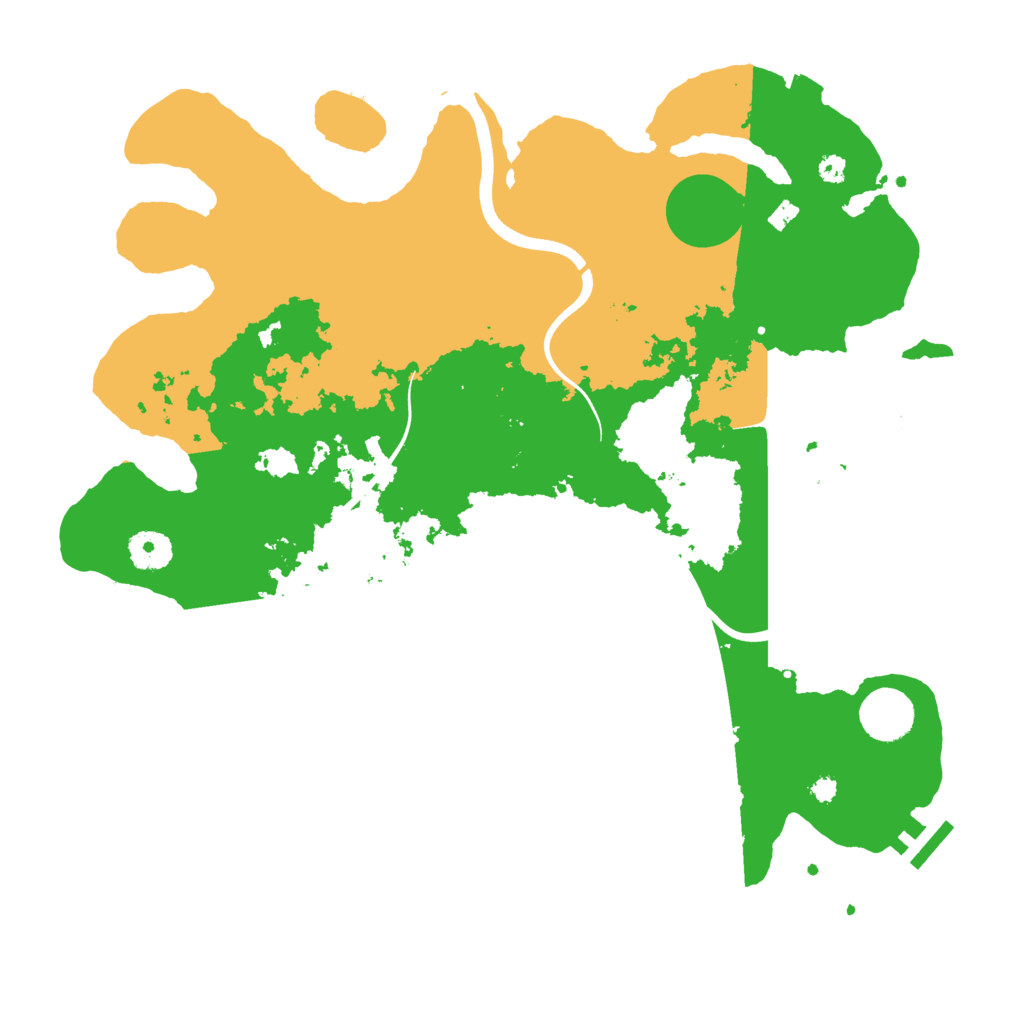 Biome Rust Map: Procedural Map, Size: 3700, Seed: 390252908