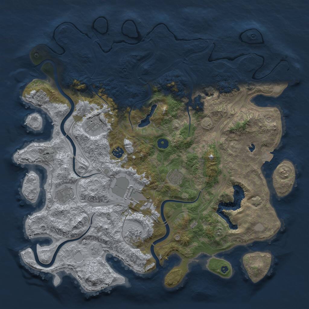 Rust Map: Procedural Map, Size: 4250, Seed: 1447164183, 12 Monuments