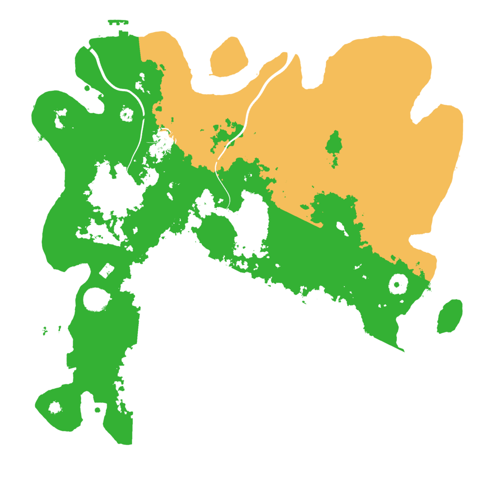 Biome Rust Map: Procedural Map, Size: 3700, Seed: 830037697