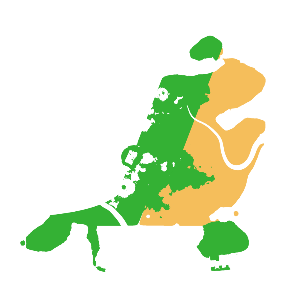 Biome Rust Map: Procedural Map, Size: 2400, Seed: 21465