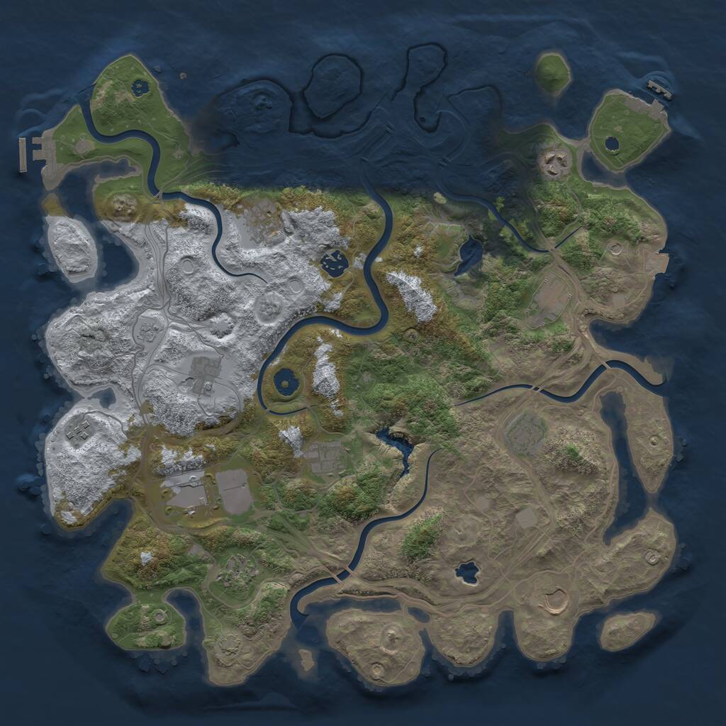 Rust Map: Procedural Map, Size: 4250, Seed: 17692573, 17 Monuments