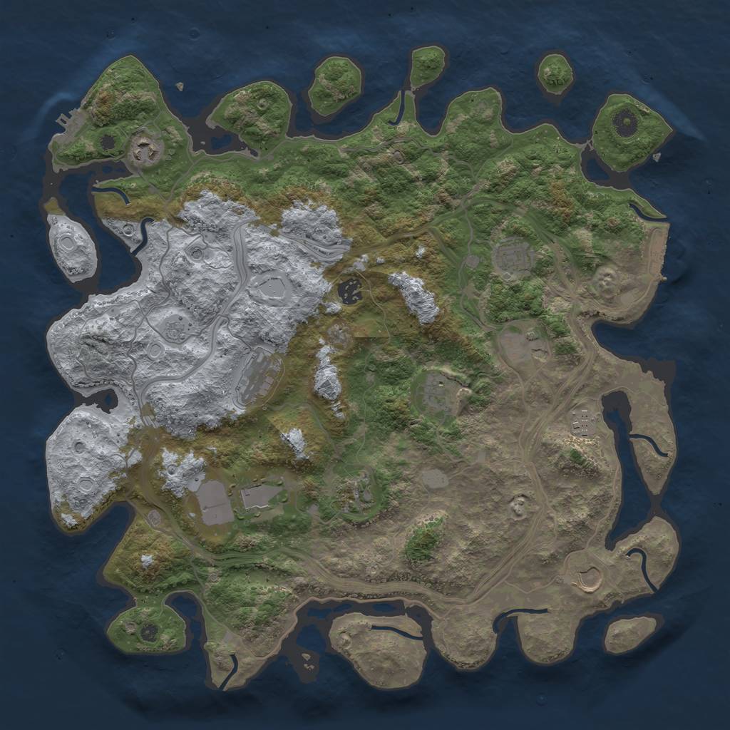 Rust Map: Procedural Map, Size: 4250, Seed: 17692573, 19 Monuments