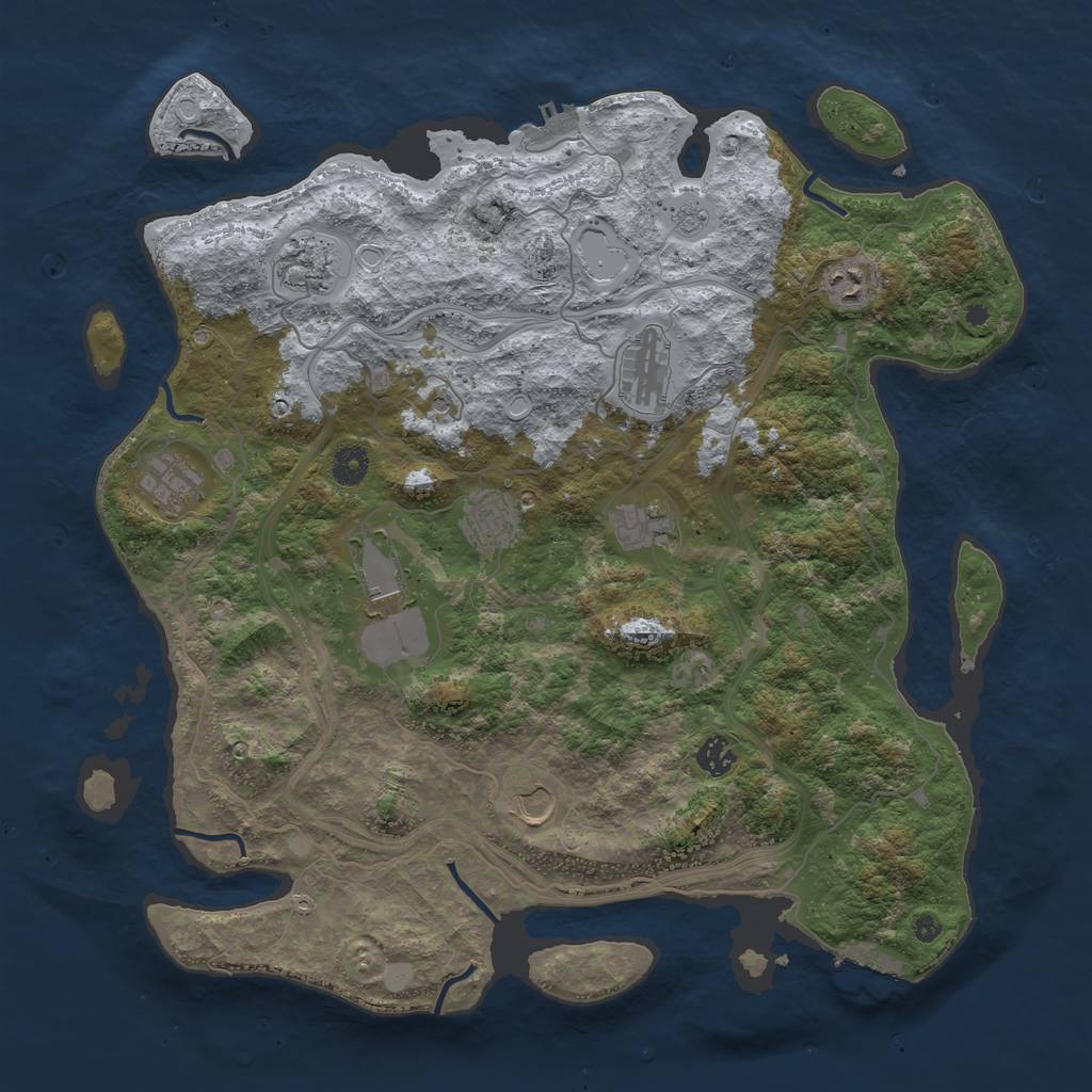 Rust Map: Procedural Map, Size: 4250, Seed: 26123, 18 Monuments