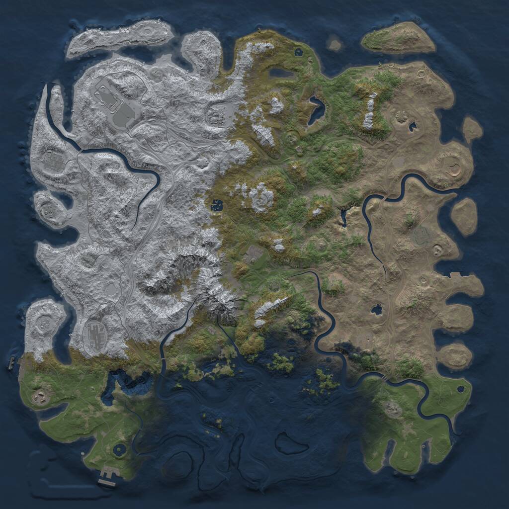 Rust Map: Procedural Map, Size: 6000, Seed: 112202201, 17 Monuments