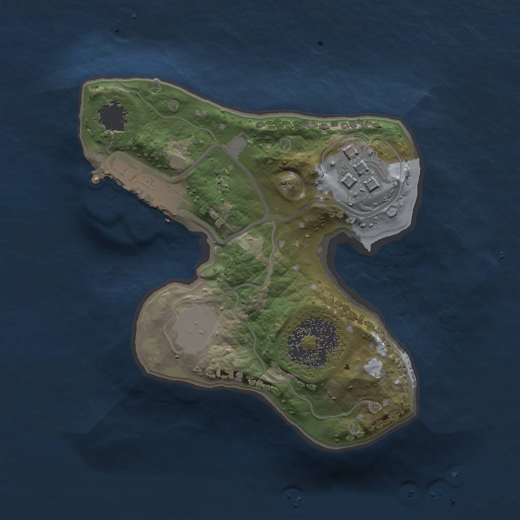 Rust Map: Procedural Map, Size: 1500, Seed: 1550, 6 Monuments