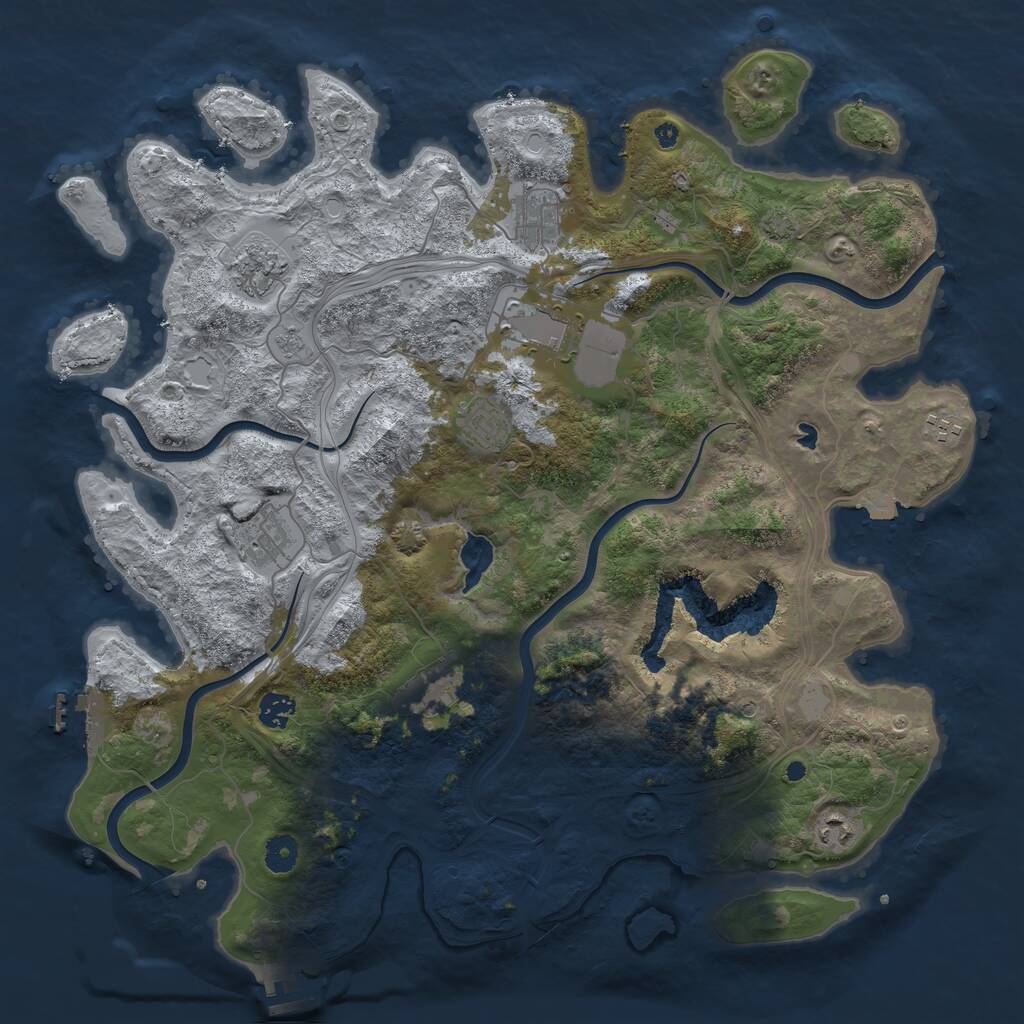 Rust Map: Procedural Map, Size: 4250, Seed: 13358, 15 Monuments