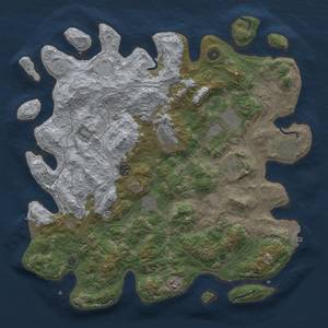 Thumbnail Rust Map: Procedural Map, Size: 4250, Seed: 13358, 17 Monuments