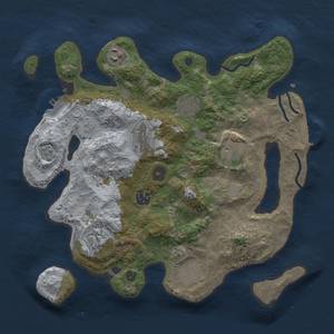 Thumbnail Rust Map: Procedural Map, Size: 3400, Seed: 1132395917, 17 Monuments