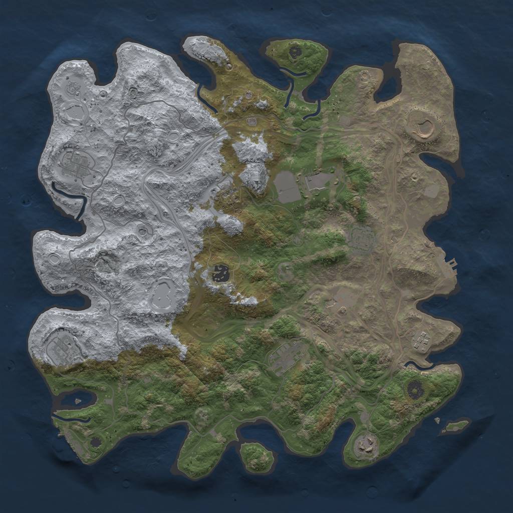 Rust Map: Procedural Map, Size: 4250, Seed: 59701022, 20 Monuments