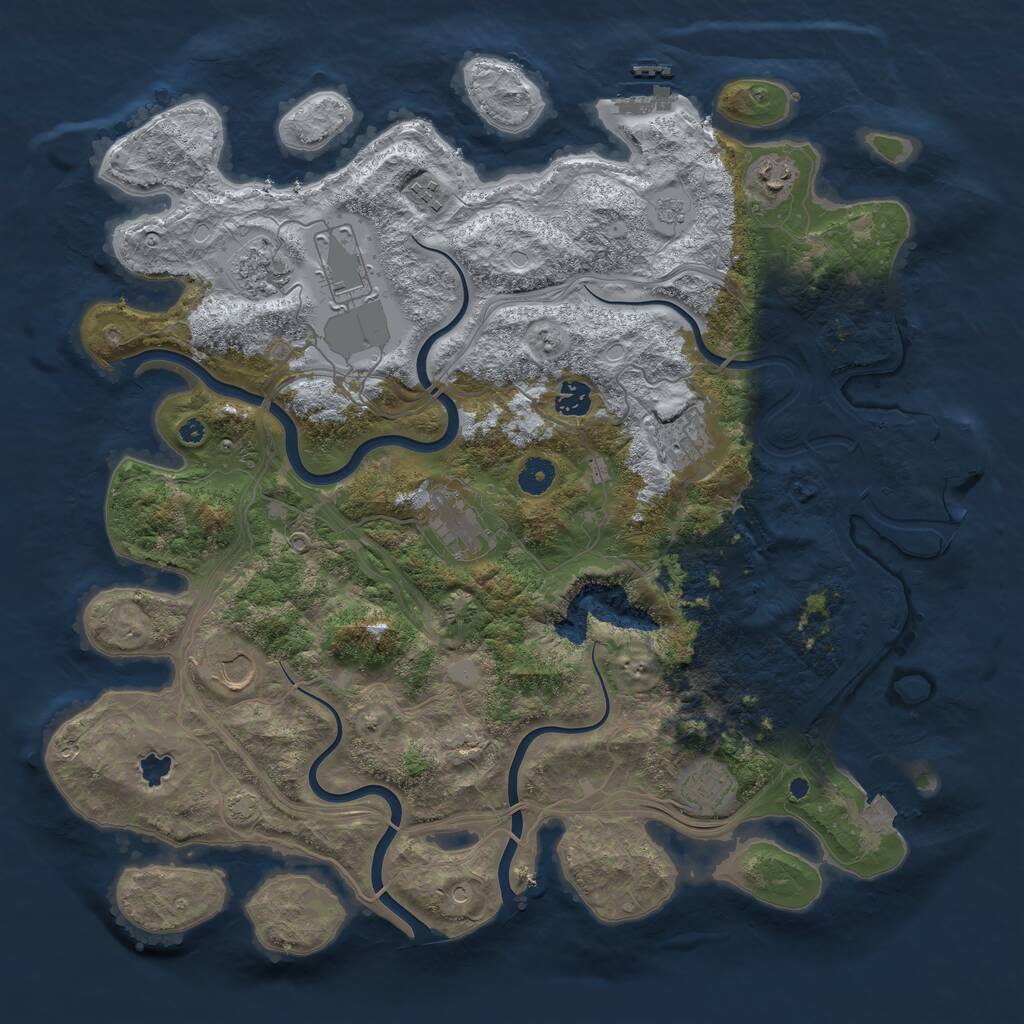 Rust Map: Procedural Map, Size: 4250, Seed: 9908, 15 Monuments