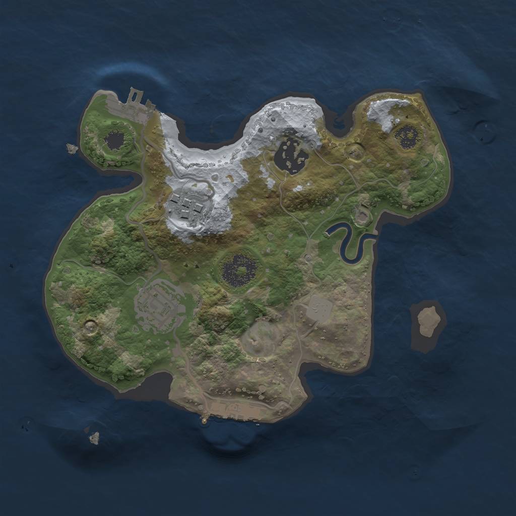 Rust Map: Procedural Map, Size: 2300, Seed: 213423674, 10 Monuments