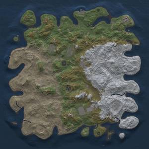 Thumbnail Rust Map: Procedural Map, Size: 4500, Seed: 340550933, 20 Monuments