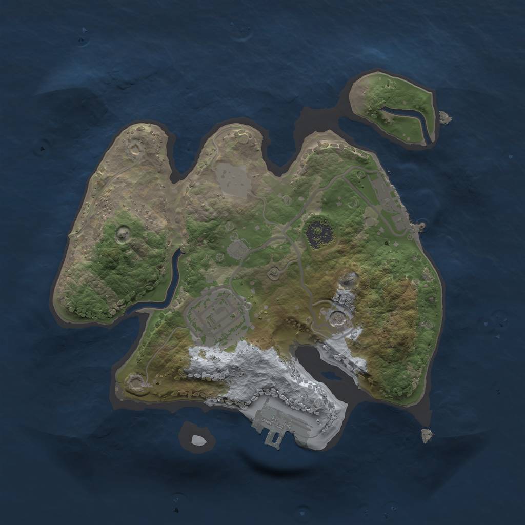 Rust Map: Procedural Map, Size: 2000, Seed: 934362480, 9 Monuments