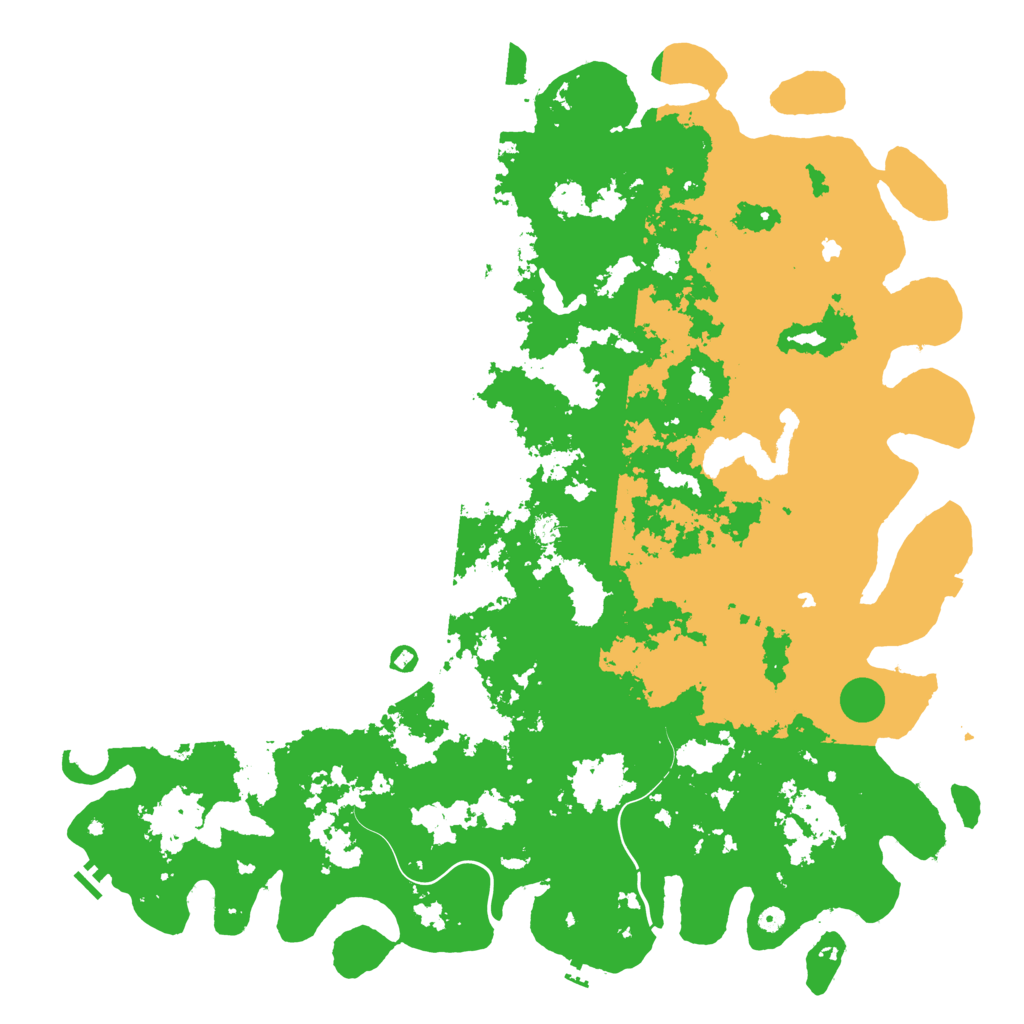 Biome Rust Map: Procedural Map, Size: 6000, Seed: 15185268