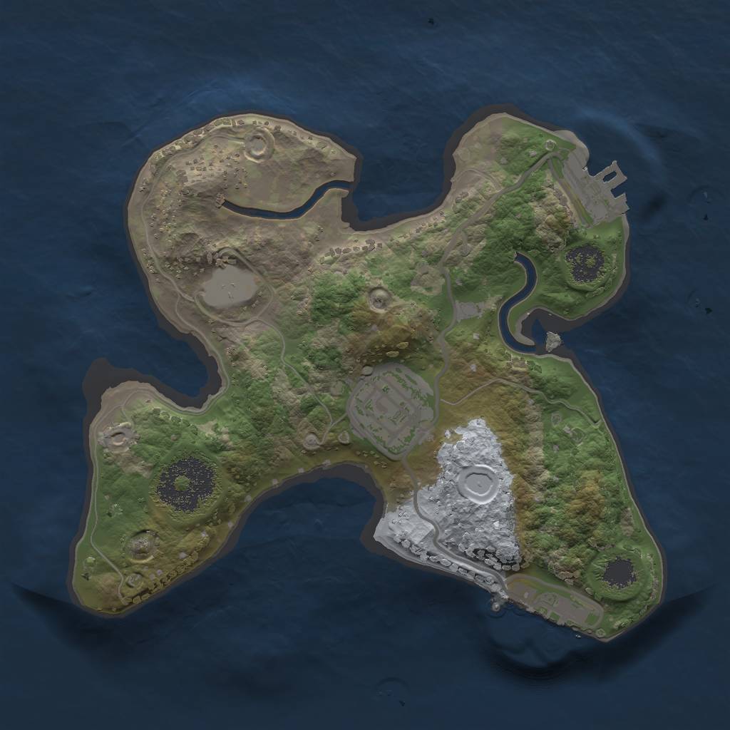 Rust Map: Procedural Map, Size: 2000, Seed: 20221129, 8 Monuments