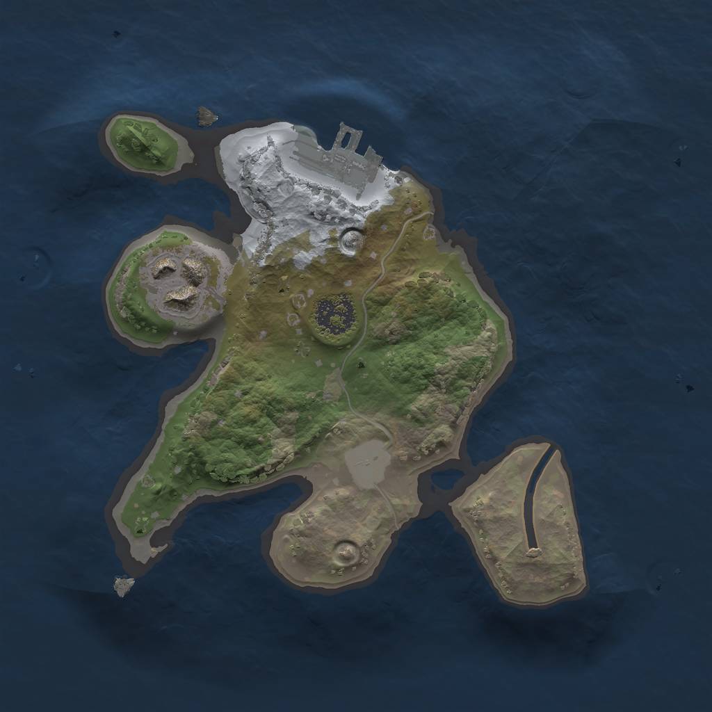 Rust Map: Procedural Map, Size: 1800, Seed: 539642, 7 Monuments