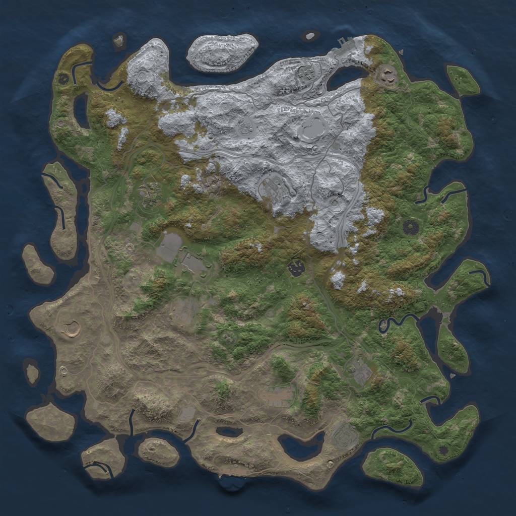 Rust Map: Procedural Map, Size: 4800, Seed: 1545015010, 20 Monuments