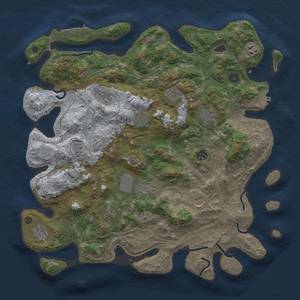 Thumbnail Rust Map: Procedural Map, Size: 4250, Seed: 1287843448, 20 Monuments