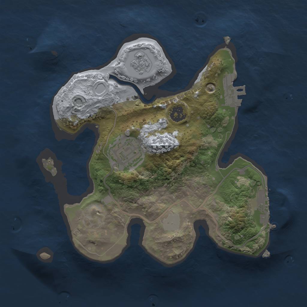 Rust Map: Procedural Map, Size: 2000, Seed: 200856041, 9 Monuments