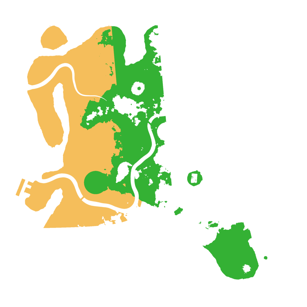 Biome Rust Map: Procedural Map, Size: 3500, Seed: 251122