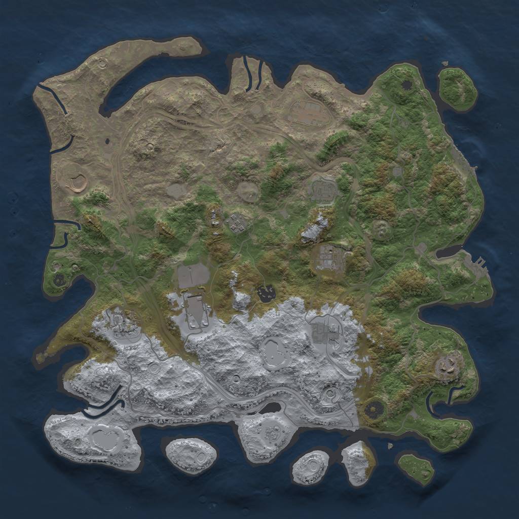 Rust Map: Procedural Map, Size: 4250, Seed: 4325, 19 Monuments