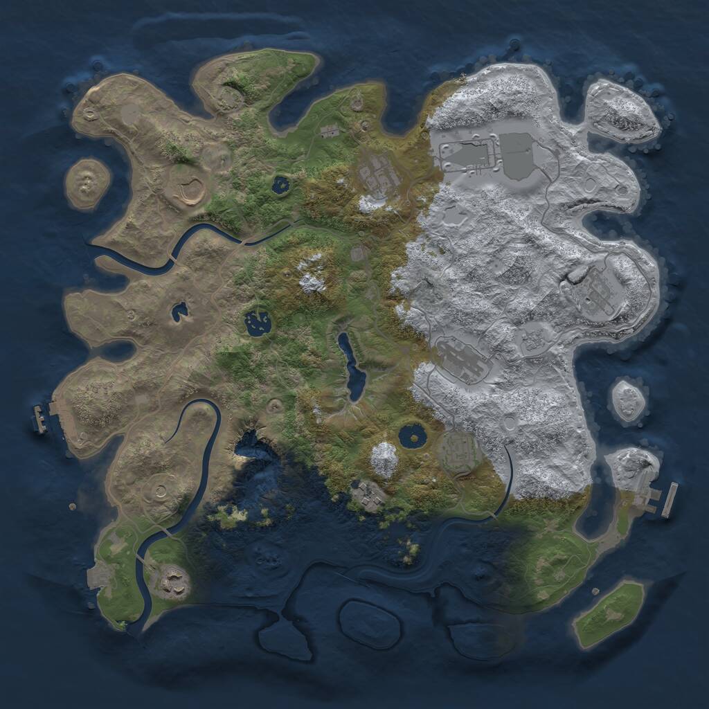 Rust Map: Procedural Map, Size: 4000, Seed: 1934766887, 15 Monuments