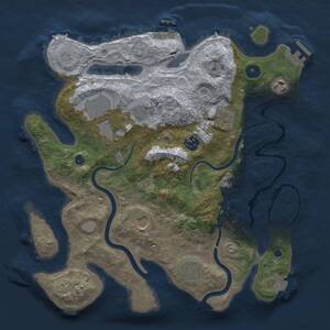 Thumbnail Rust Map: Procedural Map, Size: 3500, Seed: 1637541924, 14 Monuments