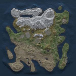 Thumbnail Rust Map: Procedural Map, Size: 3500, Seed: 1637541924, 17 Monuments