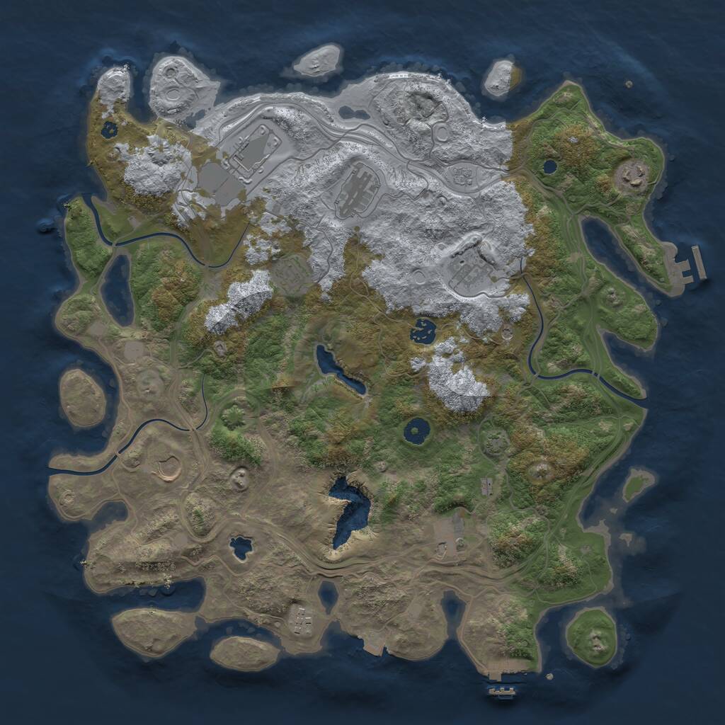 Rust Map: Procedural Map, Size: 4250, Seed: 1170238927, 15 Monuments