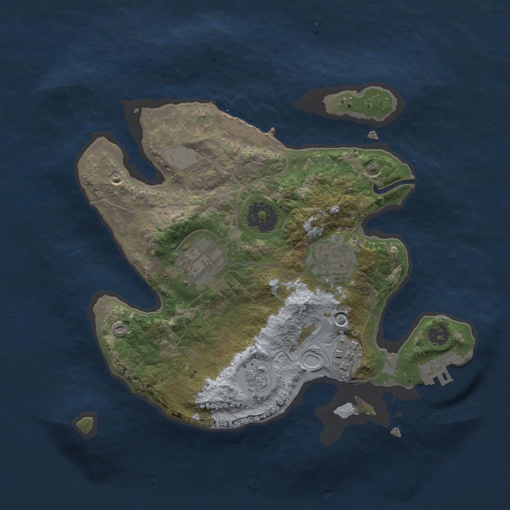 Rust Map: Procedural Map, Size: 2500, Seed: 2819, 11 Monuments