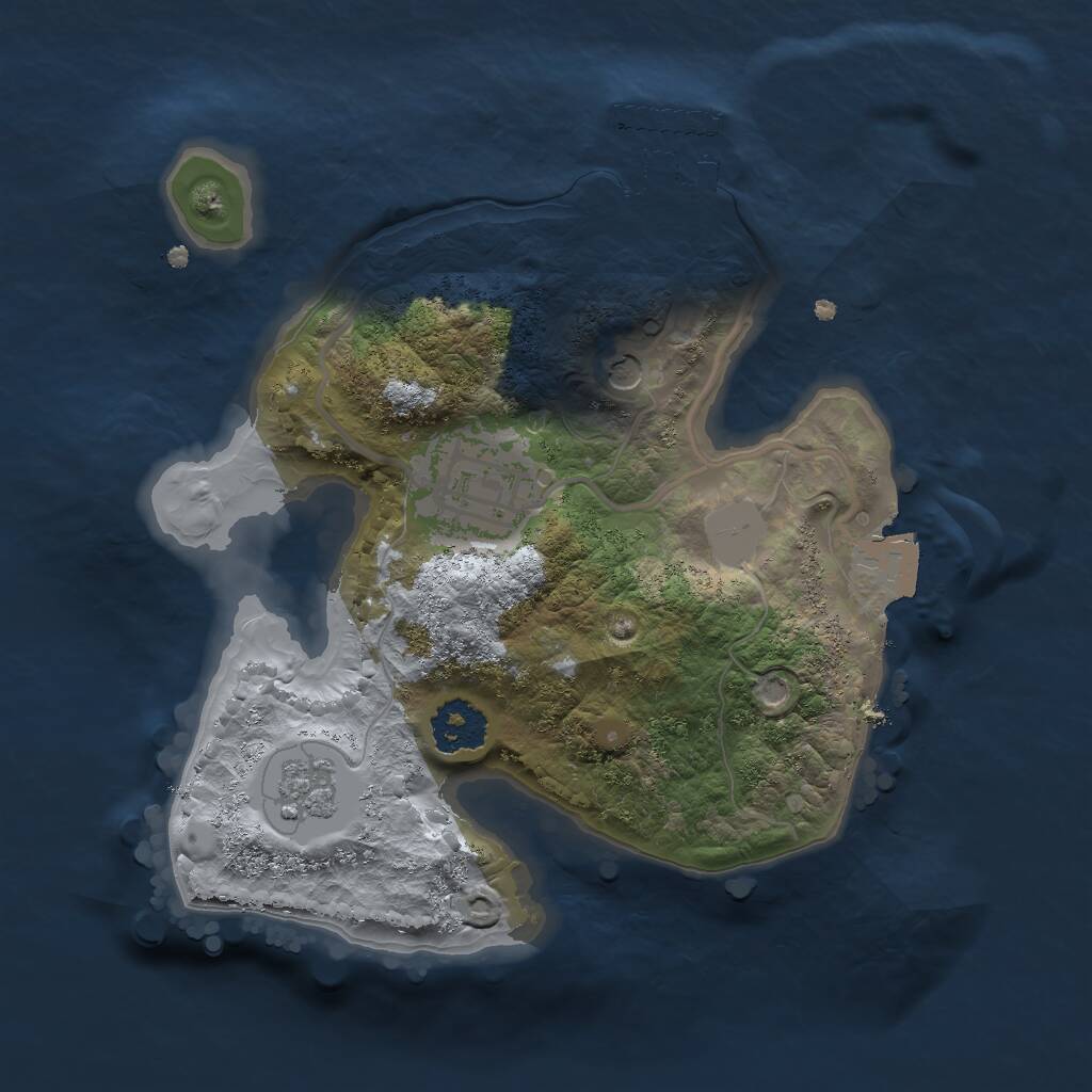 Rust Map: Procedural Map, Size: 2000, Seed: 189207546, 5 Monuments