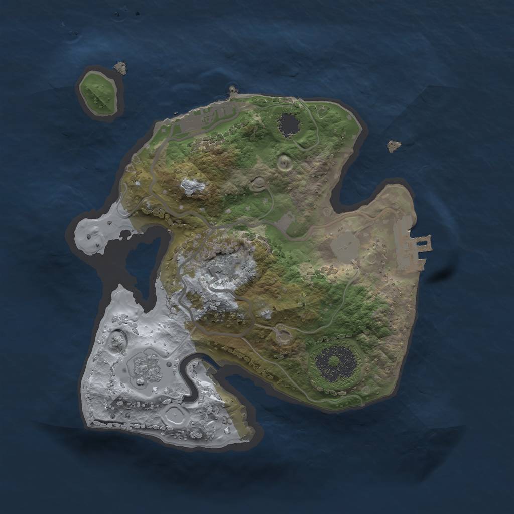 Rust Map: Procedural Map, Size: 2000, Seed: 189207546, 8 Monuments