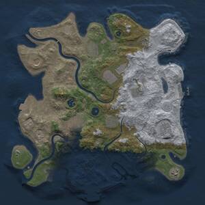 Thumbnail Rust Map: Procedural Map, Size: 3800, Seed: 4983921, 17 Monuments