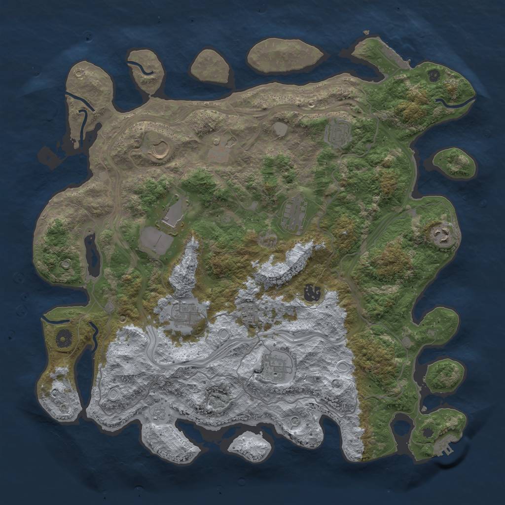 Rust Map: Procedural Map, Size: 4250, Seed: 12156, 19 Monuments