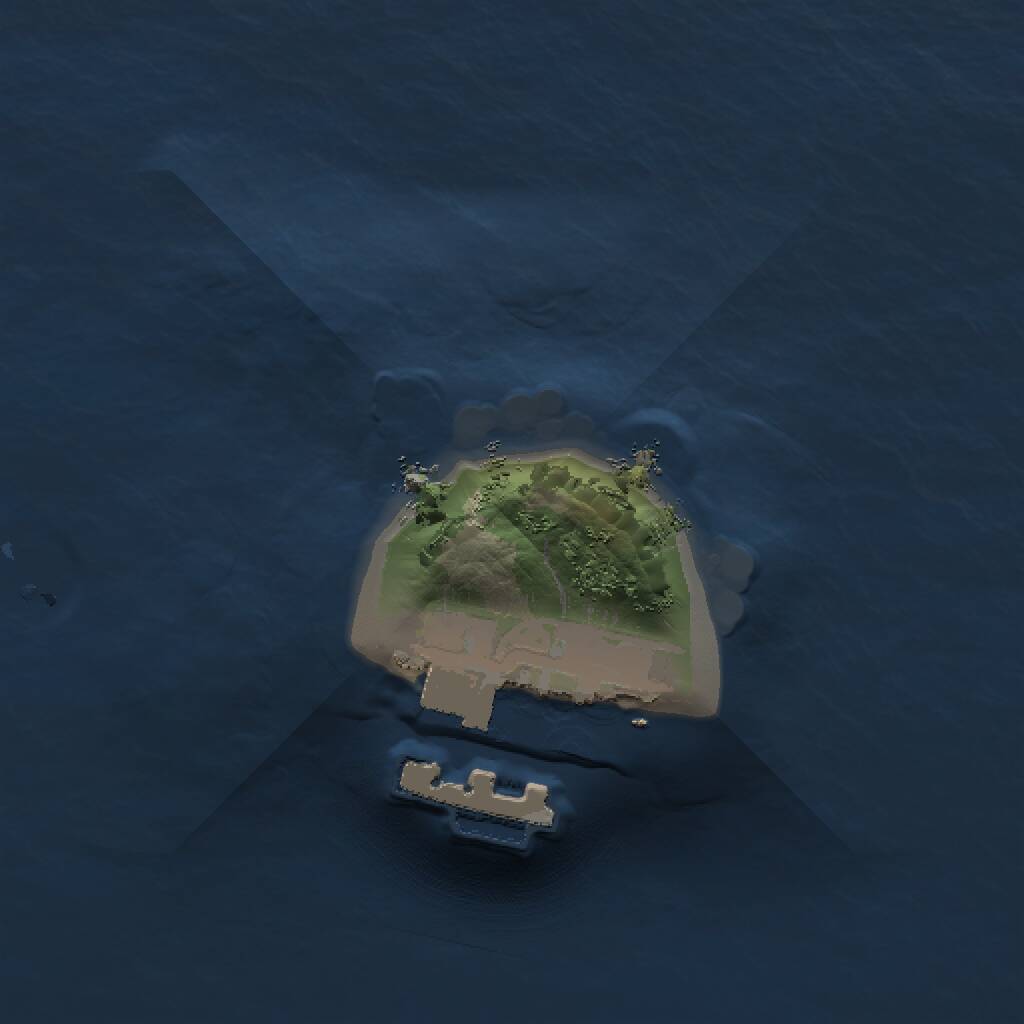 Rust Map: Procedural Map, Size: 1000, Seed: 87224501, 2 Monuments