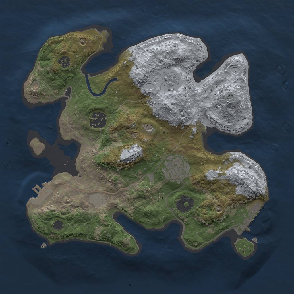 Rust Map: Procedural Map, Size: 2600, Seed: 5270694, 11 Monuments
