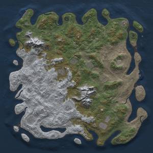 Thumbnail Rust Map: Procedural Map, Size: 5000, Seed: 10003, 18 Monuments