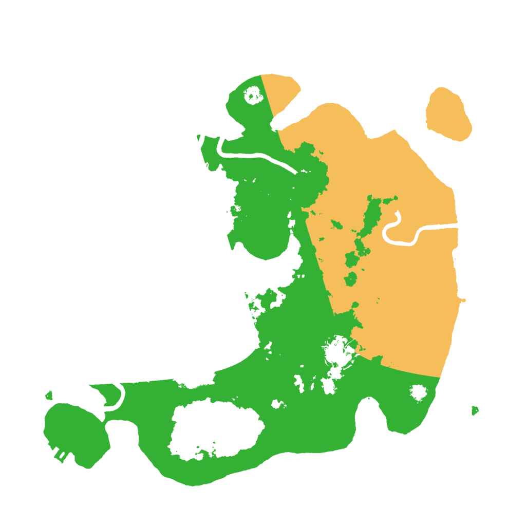 Biome Rust Map: Procedural Map, Size: 3000, Seed: 30499908