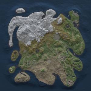 Thumbnail Rust Map: Procedural Map, Size: 3250, Seed: 401932387, 16 Monuments