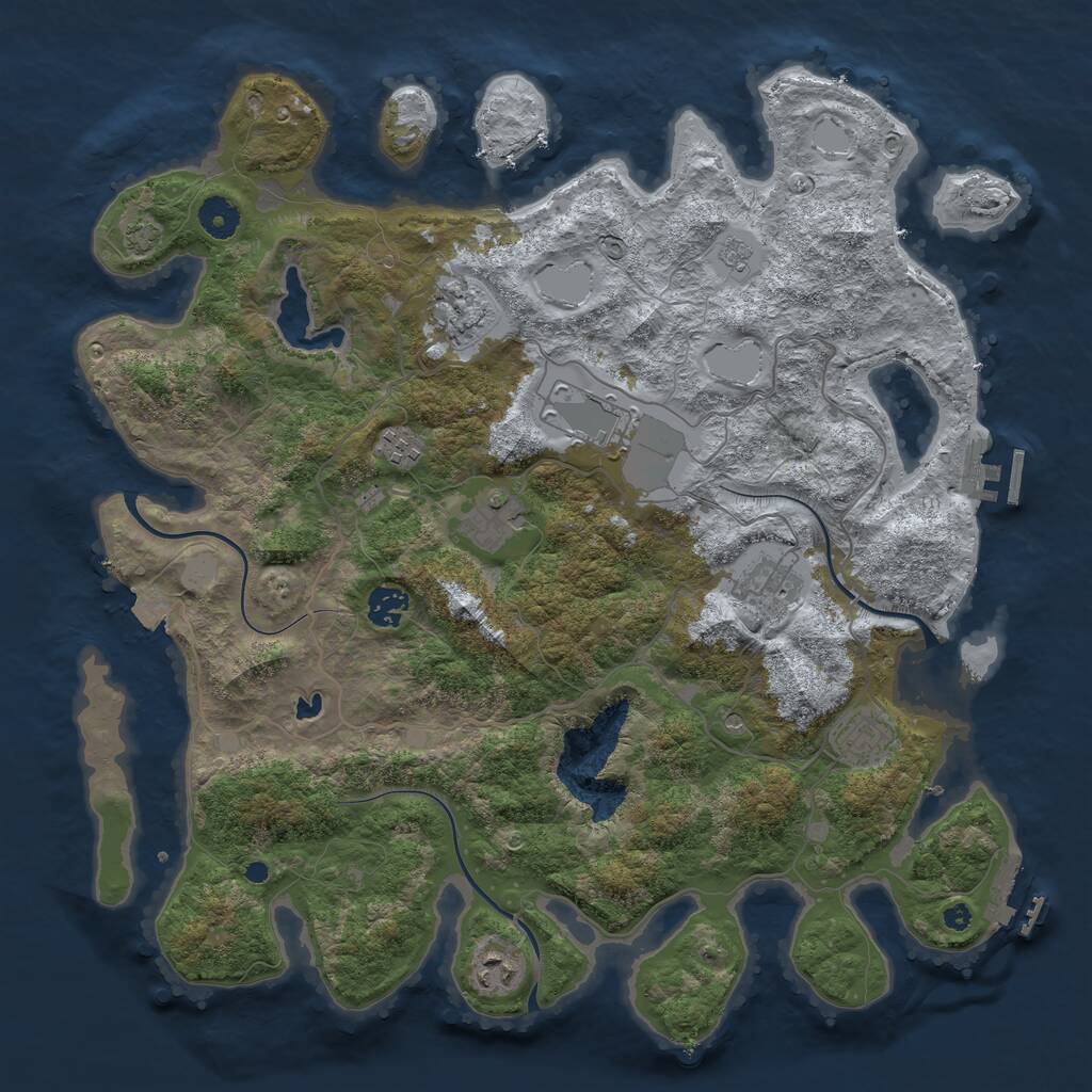 Rust Map: Procedural Map, Size: 4003, Seed: 13815, 14 Monuments